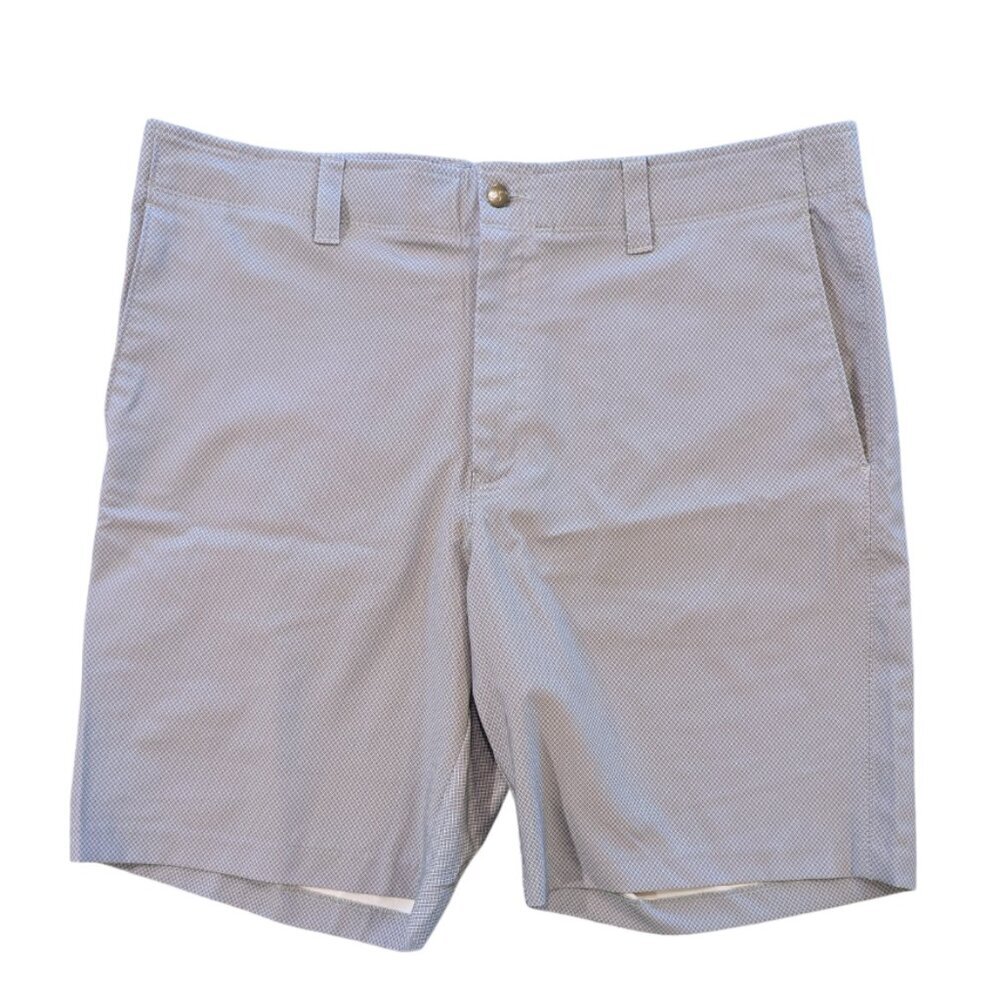 CALLAWAY Diamond Golf Shorts 38 Performance Fabric Light Gray & White